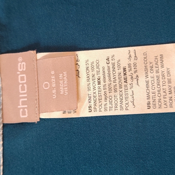 Chico's Mixed Material Blouse - Picture 7 of 10